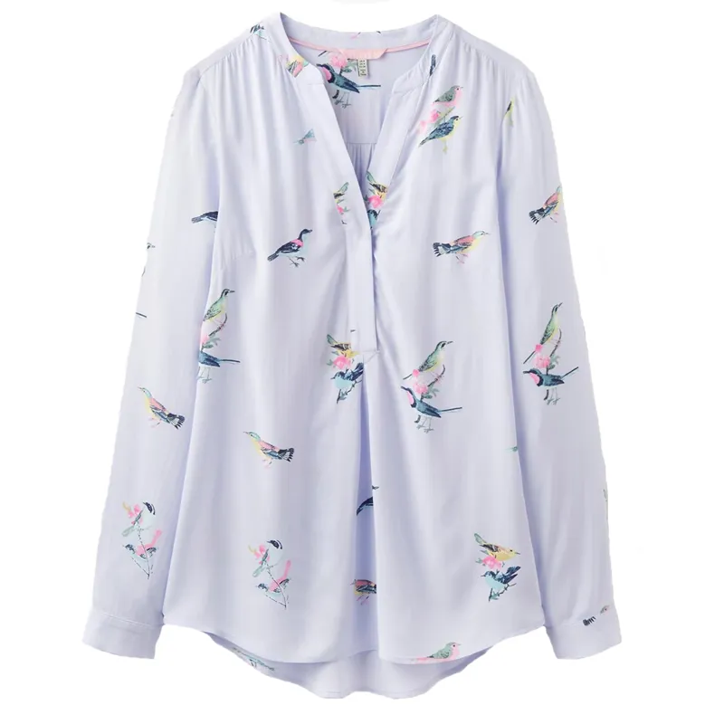 Joules Rosamund V-Neck Shirt - Blue Bird - UK8